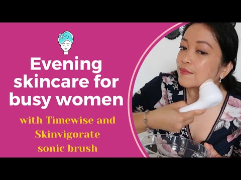 3-Step EVENING Skincare routine for busy women (How to: Use Mary Kay Skinvigorate Sonic Brush)