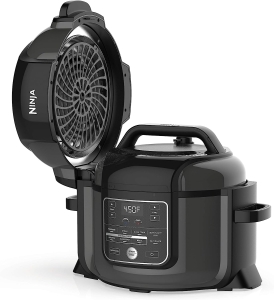 Ninja Foodi 9-in-1 Pressure, Broil, Dehydrate, Slow Cooker, Air Fryer, and More, with 6.5 Quart Capacity and 45 Recipe Book, and a High Gloss Finish